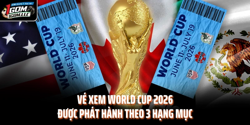 Vé xem World Cup 2026 được phát hành theo 3 hạng mục